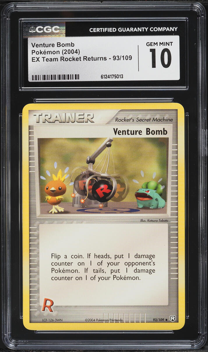 2004 Pokemon EX Team Rocket Returns Venture Bomb #93 CGC 10 GEM MINT