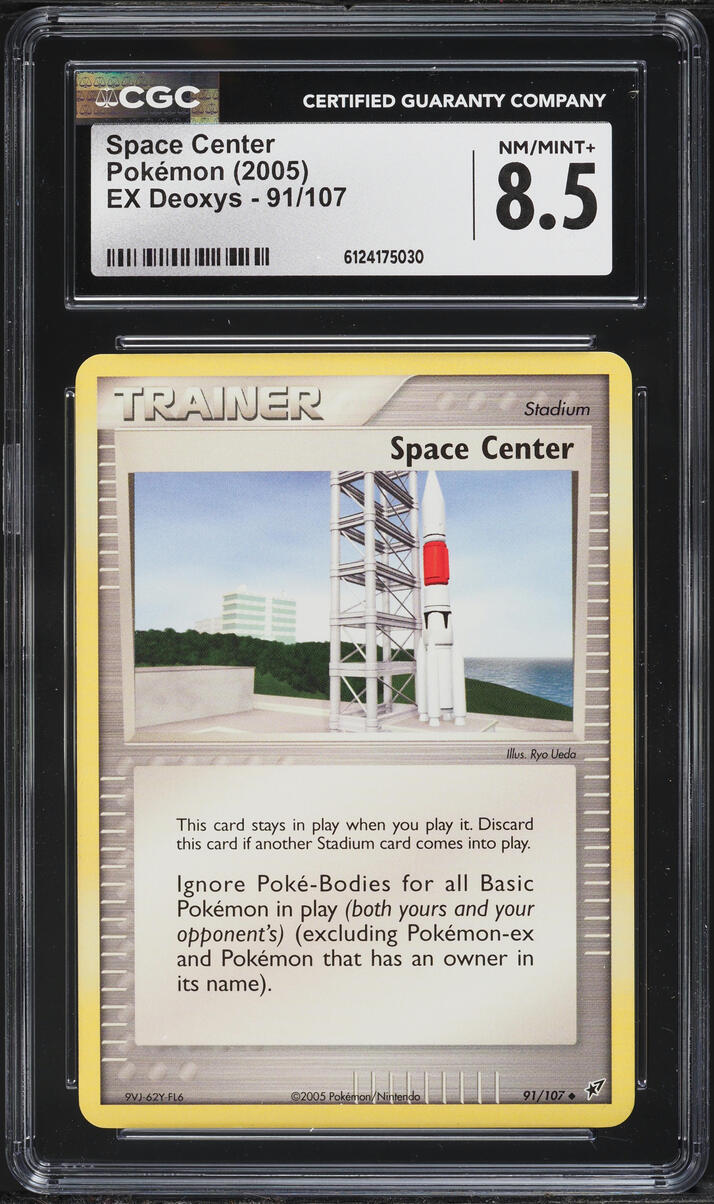 2005 Pokemon EX Deoxys Space Center #91 CGC 8.5 NM-MT+