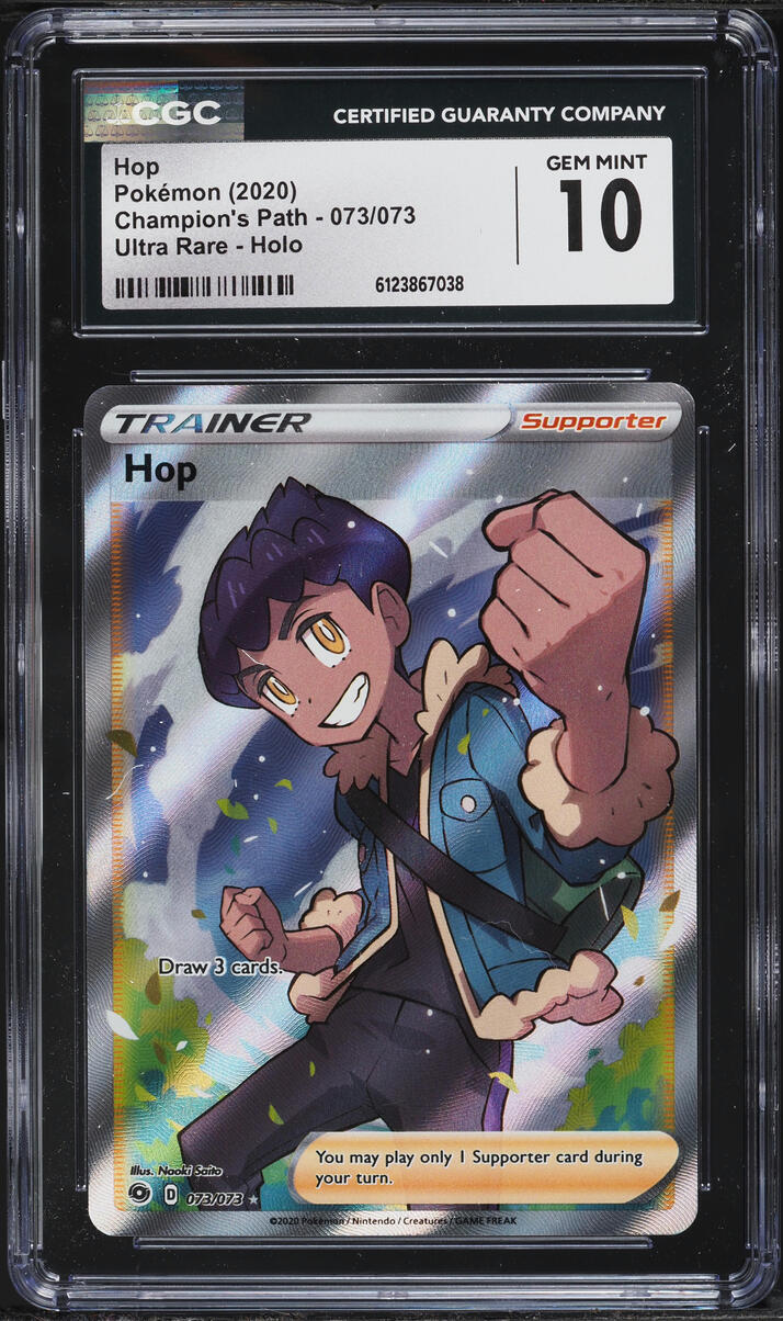 2020 Pokemon Sword & Shield Champion's Path Full Art Hop #73 CGC 10 GEM MINT