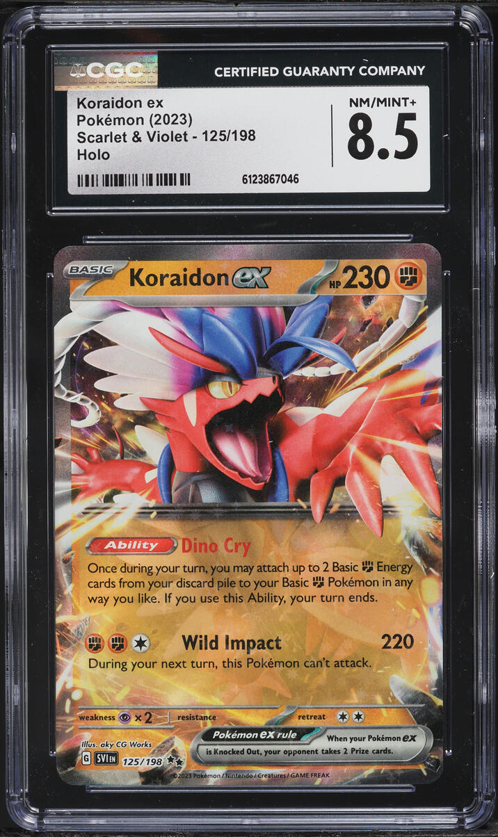 2023 Pokemon Scarlet & Violet Holo Koraidon ex #125 CGC 8.5 NM-MT+