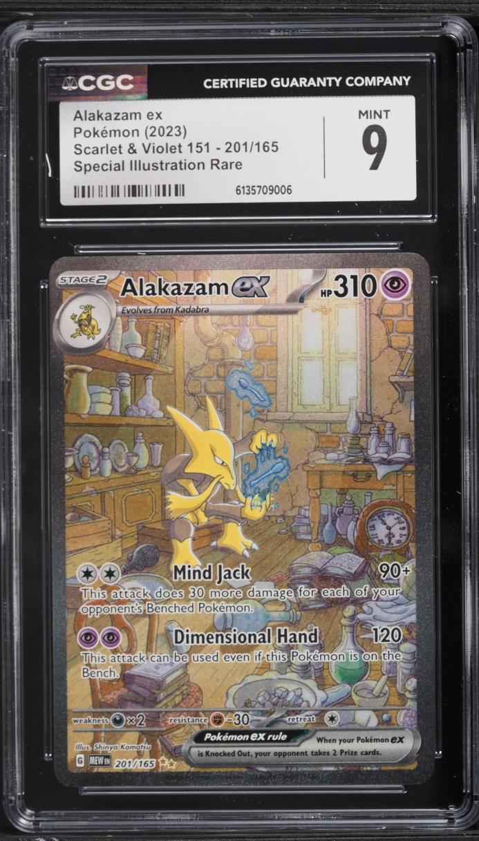 2023 Pokemon Scarlet & Violet 151 SIR Alakazam ex #201 CGC 9 MINT