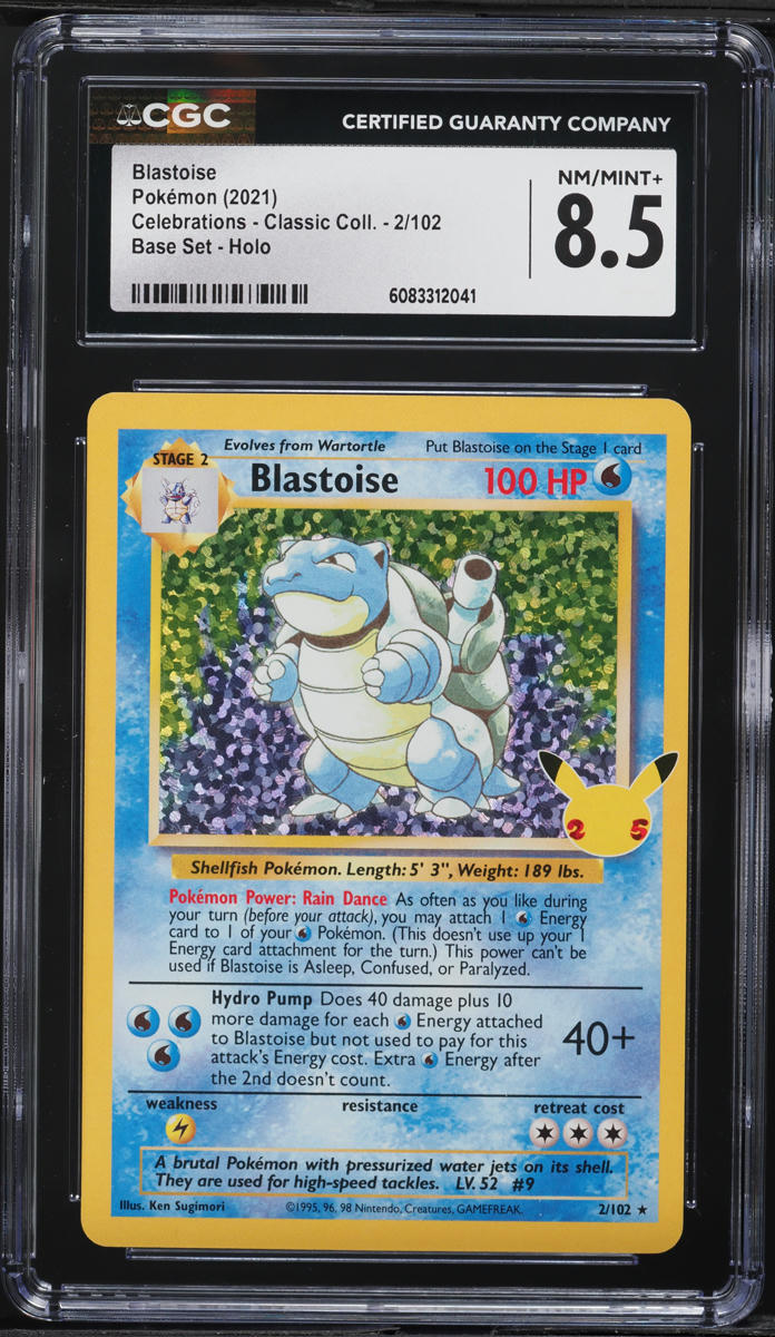 2021 Pokemon SWSH Celebrations Classic Holo Blastoise #2 CGC 8.5 NM-MT+