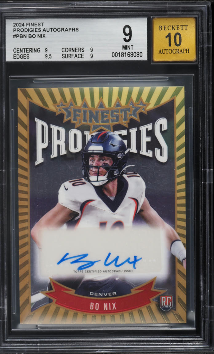 2024 Finest Prodigies Bo Nix ROOKIE AUTO #P-BN BGS 9 MINT