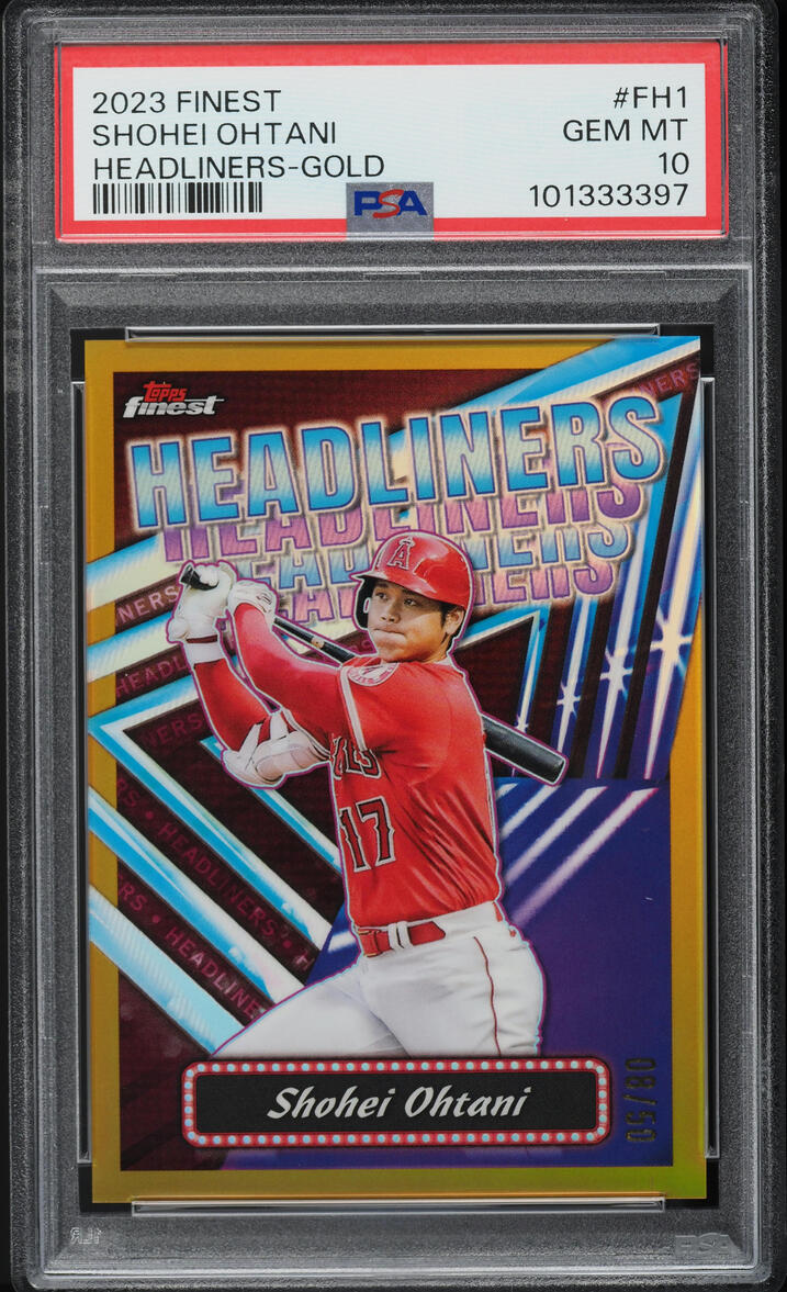 その他 Topps Shohei Ohtani Gold Rookie PSA 10 2018 TOPPS CHROME SHOHEI OHTANI ROOKIE AUTO GOLD WAVE