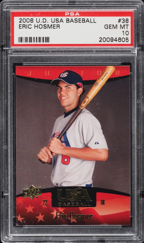 2008 Upper Deck USA Baseball Eric Hosmer ROOKIE #38 PSA 10 GEM MINT