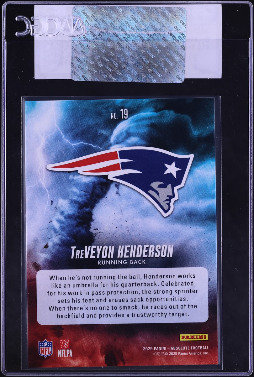 2025 Absolute By Storm TreVeyon Henderson ROOKIE #19 CGC AUTH