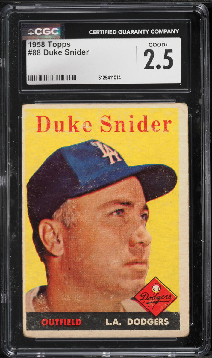 1958 Topps Duke Snider #88 CGC 2.5 GD+