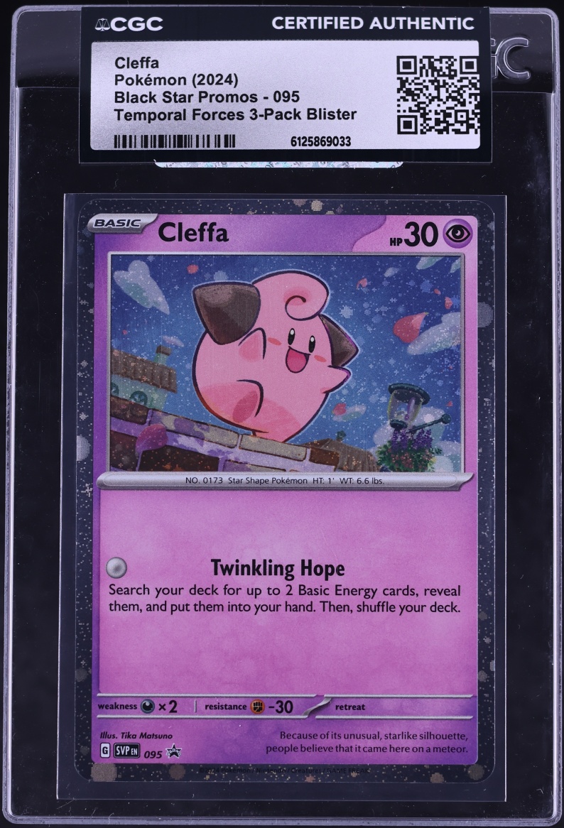 2024 Pokemon SV Black Star Promo Temporal Forces Cleffa #95 CGC AUTH