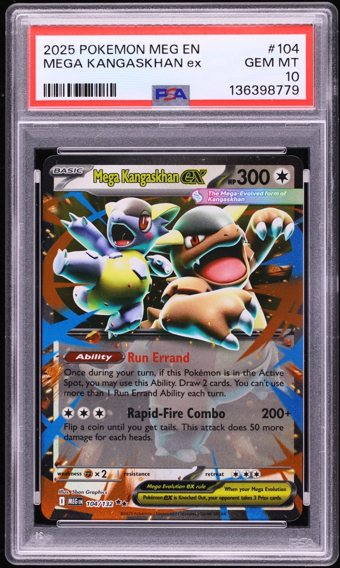 2025 Pokemon Mega Evolution Mega Kangaskhan Ex #104 PSA 10 GEM MINT