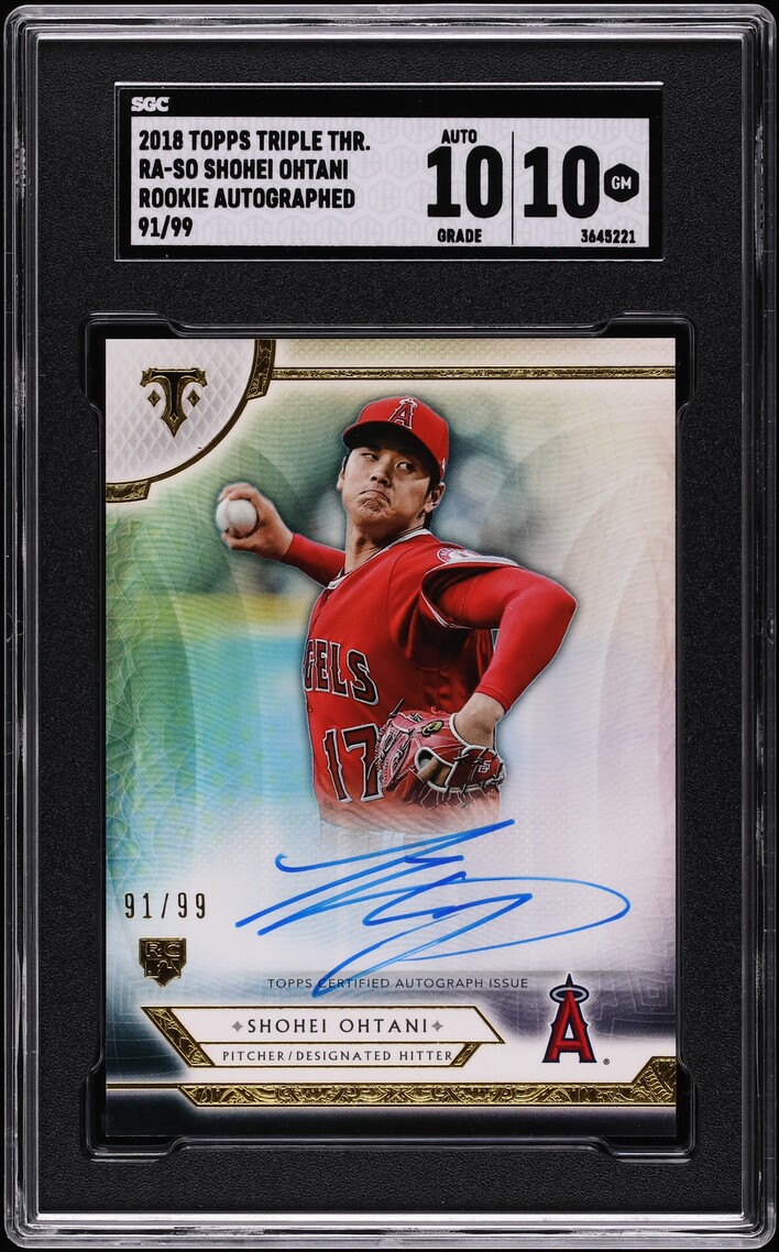 2018 Topps Triple Threads Shohei Ohtani ROOKIE AUTO /99 #RA-SO SGC 10 GEM MINT