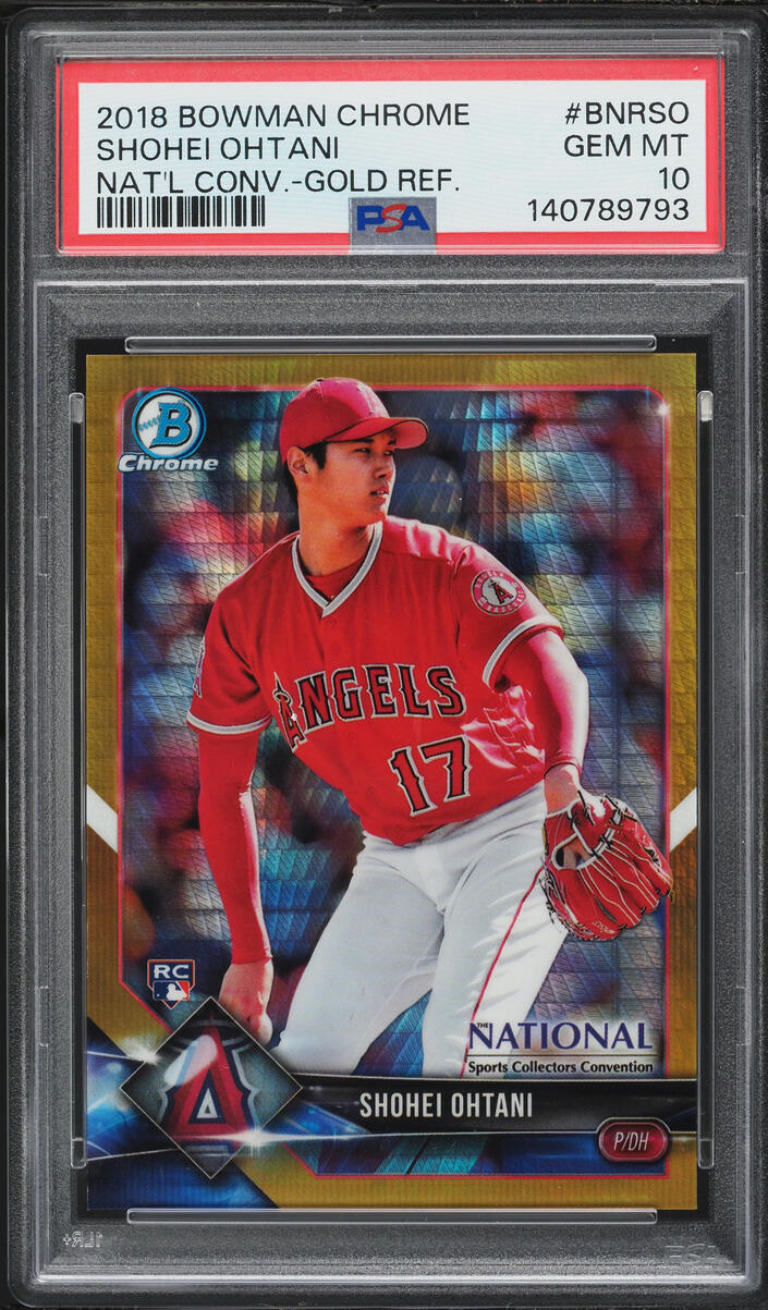 2018 Bowman Chrome NSCC Gold Refractor Shohei Ohtani ROOKIE /50 #BNR-SO PSA 10 GEM MINT
