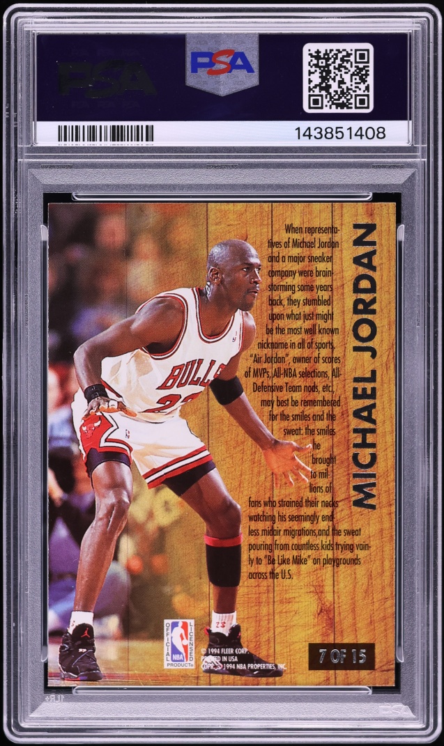 1993 Ultra Famous Nicknames Michael Jordan #7 PSA 8 NM-MT