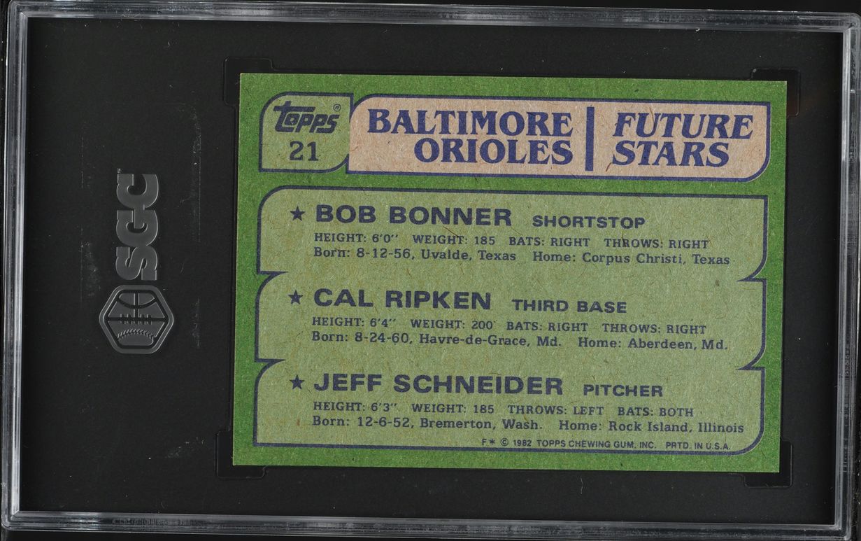 1982 Topps Cal Ripken Jr. ROOKIE #21 SGC 8 NM-MT