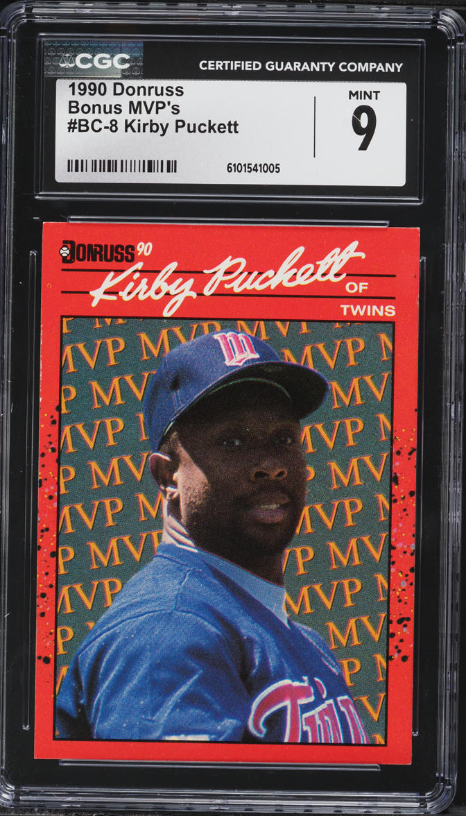 1990 Donruss Bonus MVP's Kirby Puckett #BC-8 CGC 9 MINT