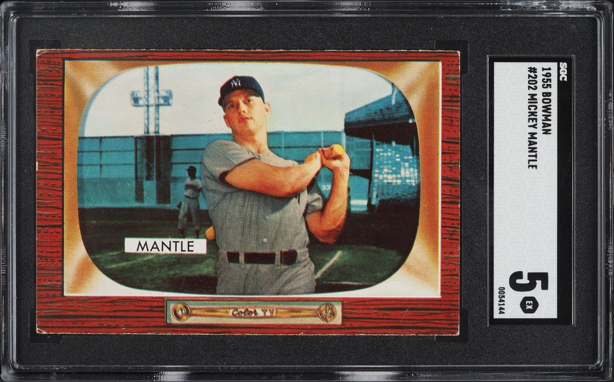 1955 Bowman Mickey Mantle #202 SGC 5 EX