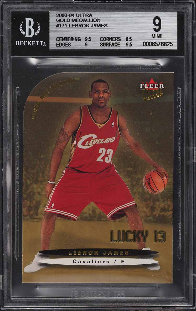 2003 Ultra Gold Medallion Die-Cut LeBron James ROOKIE #171 BGS 9 MINT