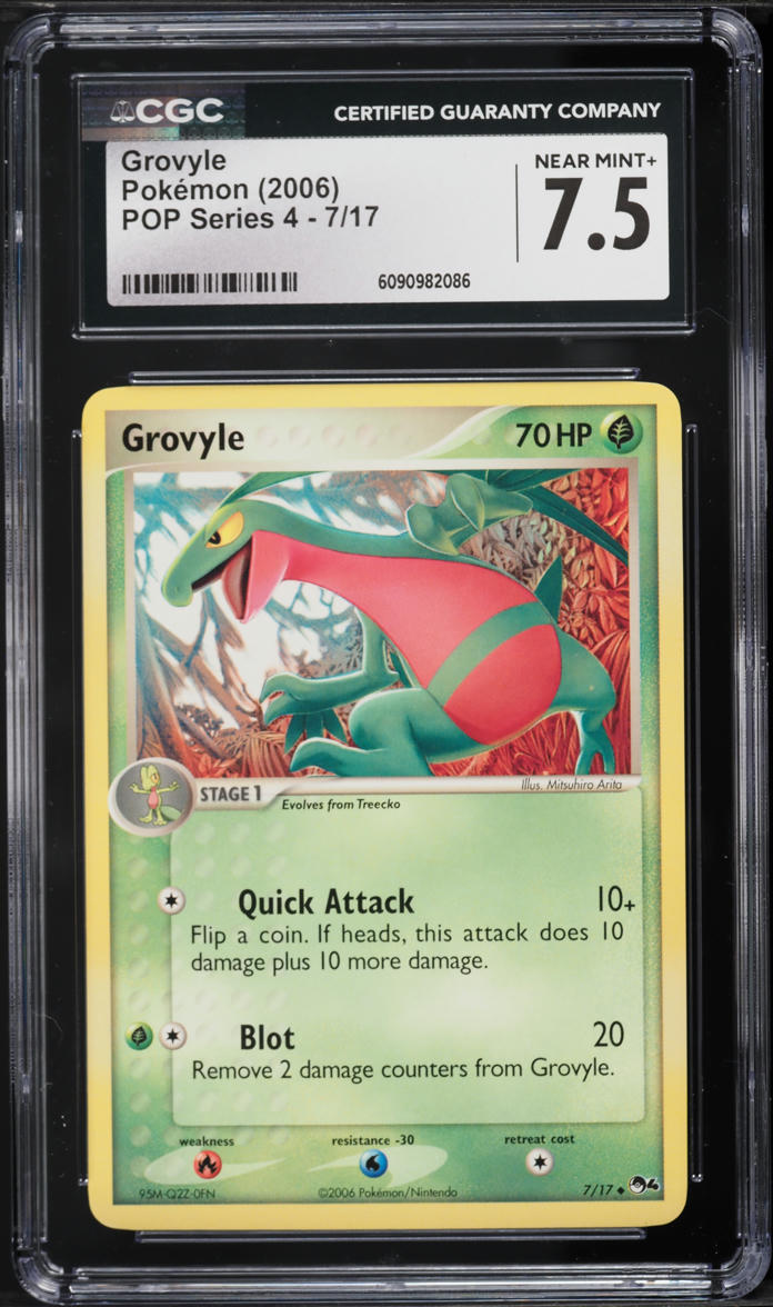 2006 Pokemon POP Series 4 Grovyle #7 CGC 7.5 NRMT+
