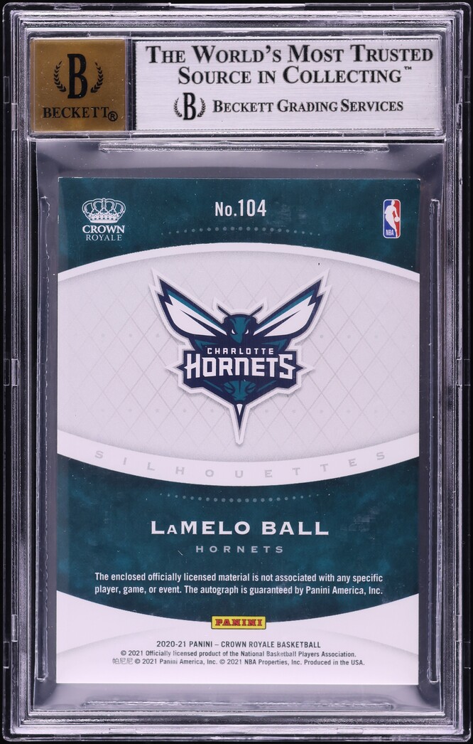 2020 Crown Royale LaMelo Ball ROOKIE PATCH AUTO /199 #104 BGS 9 MINT