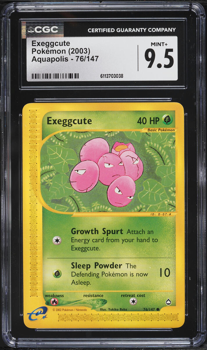 2003 Pokemon Aquapolis Exeggcute #76 CGC 9.5 MINT+