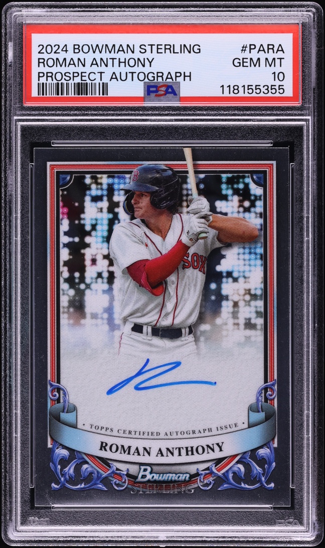 2024 Bowman Sterling Roman Anthony PROSPECT AUTO #PA-RA PSA 10 GEM MINT