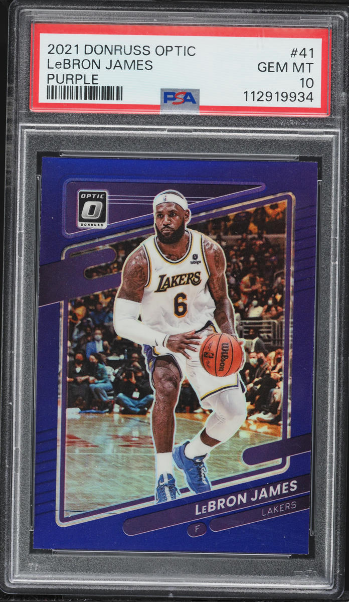 2021 Donruss Optic Purple LeBron James #41 PSA 10 GEM MINT