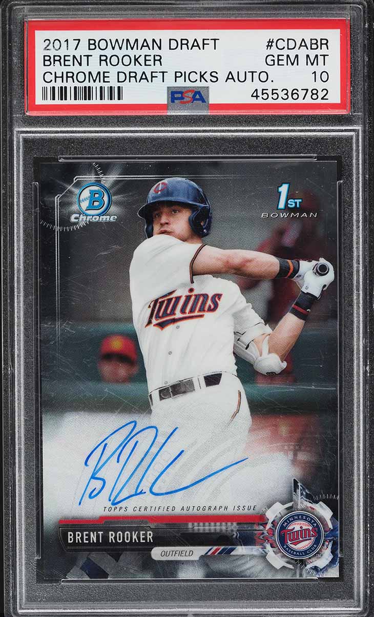 2017 Bowman Chrome Draft Brent Rooker PROSPECT AUTO #CDABR PSA 10 GEM MINT