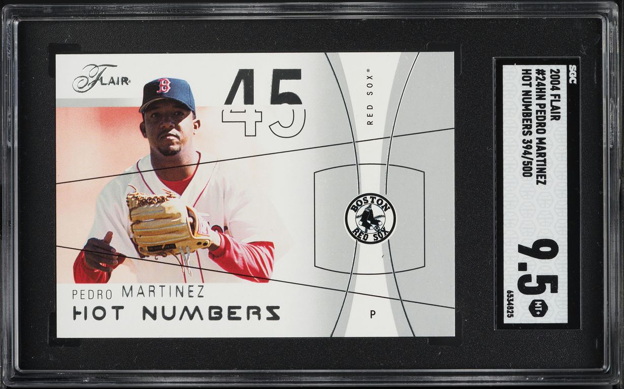 2004 Flair Hot Numbers Pedro Martinez /500 #24HN SGC 9.5 MINT+