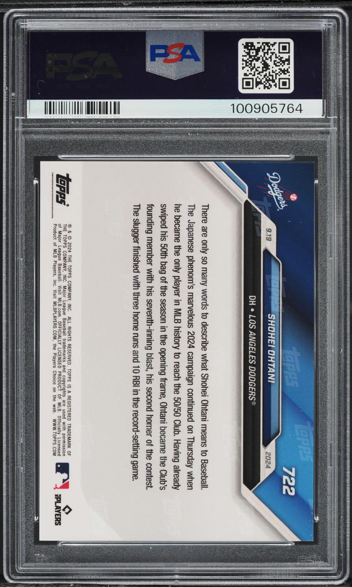 2024 Topps Now Shohei Ohtani #722 PSA 10 GEM MINT