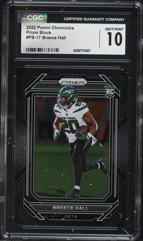 2022 National Treasures NFL Breece Hall ROOKIE SHIELD PATCH AUTO 1