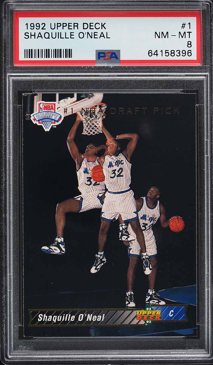 1992 Upper Deck Basketball Shaquille O'Neal ROOKIE #1 PSA 8 NM-MT