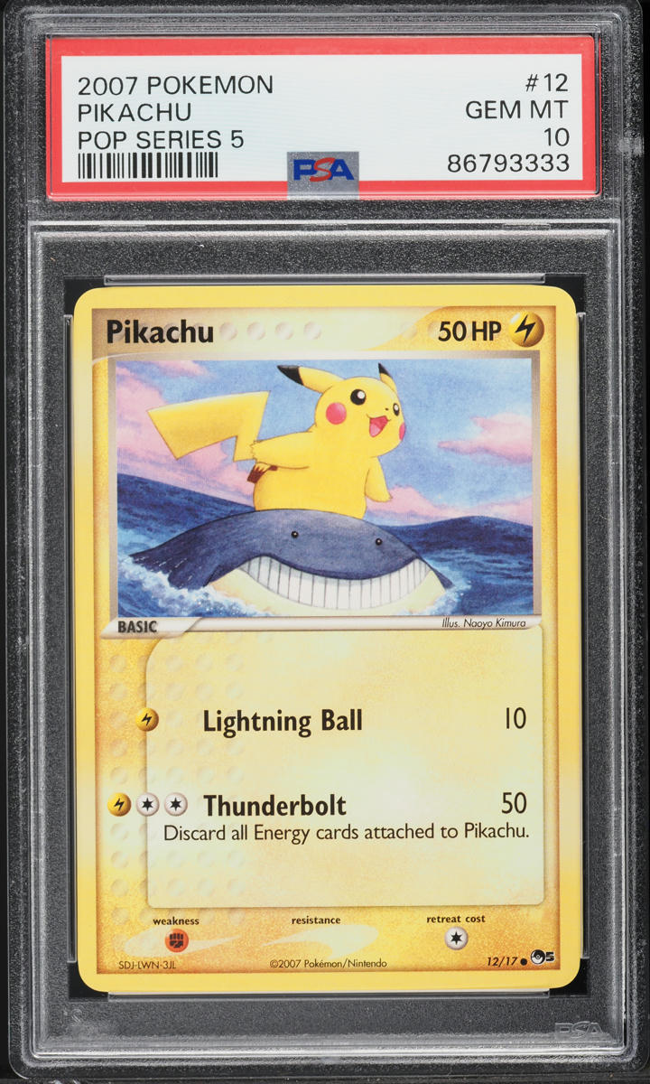 2007 Pokemon POP Series 5 Pikachu #12 PSA 10 GEM MINT