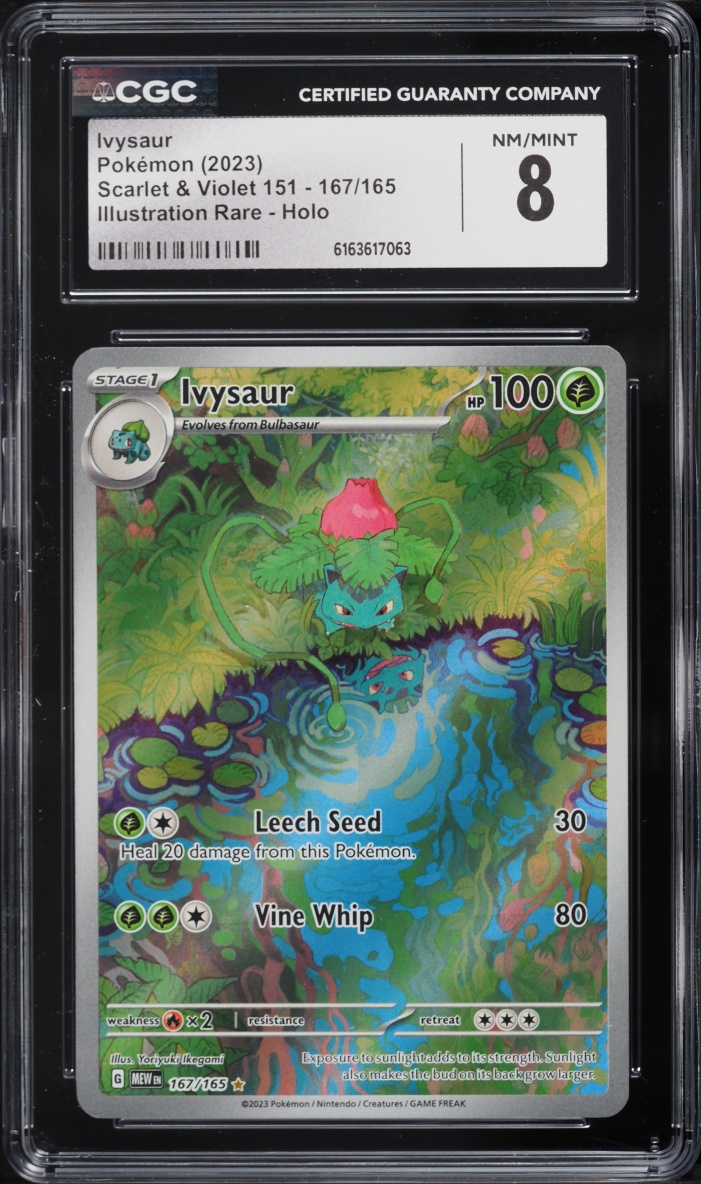 2023 Pokemon Scarlet & Violet 151 IR Ivysaur #167 CGC 8 NM-MT
