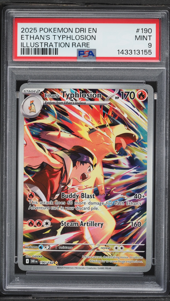 2025 Pokemon Scarlet & Violet Destined Rivals IR Ethan's Typhlosion #190 PSA 9 MINT