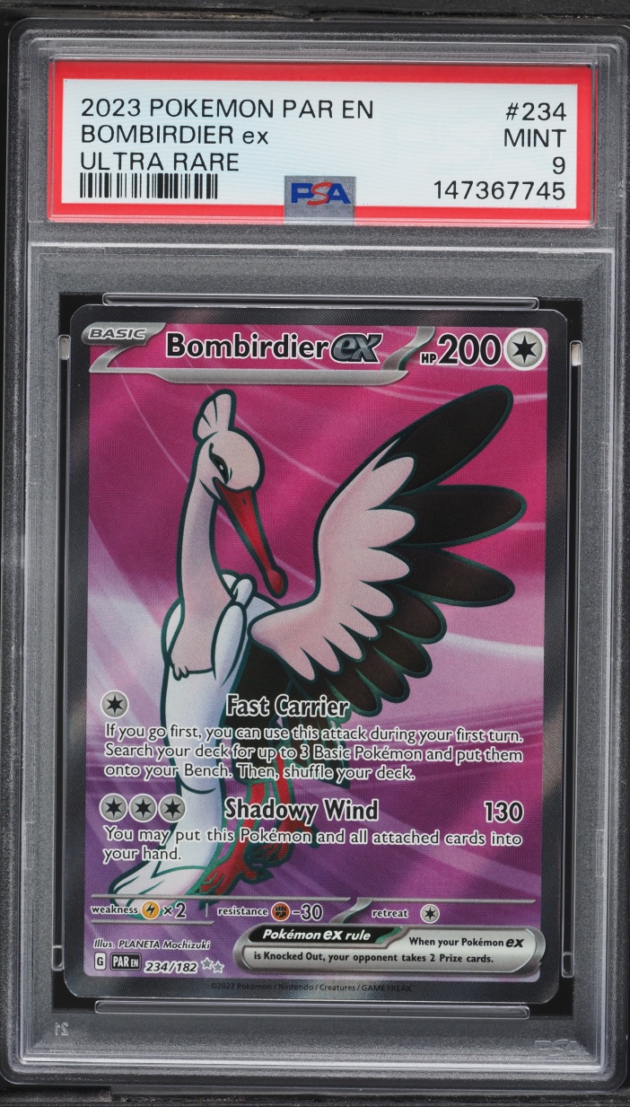 2023 Pokemon Scarlet & Violet Paradox Rift Full Art Bombirdier EX #234 PSA 9 MINT