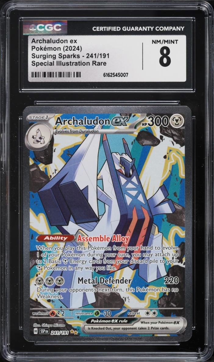 2024 Pokemon Scarlet & Violet Surging Sparks SIR Archaludon ex #241 CGC 8 NM-MT