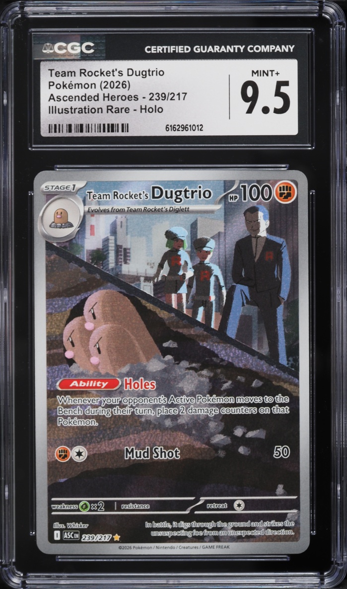 2026 Pokemon Mega Evolution Ascended Heroes IR Team Rocket's Dugtrio #239 CGC 9.5 MINT+