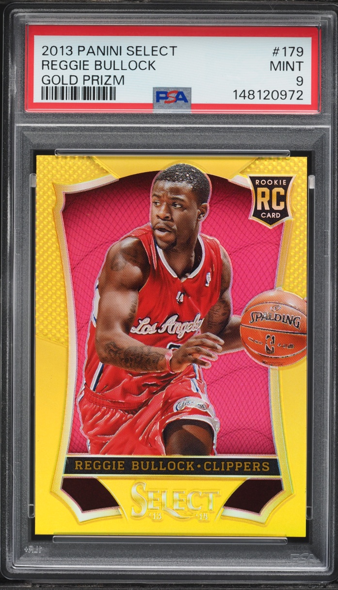 2013 Select Gold Prizm Reggie Bullock ROOKIE 1/10 #179 PSA 9 MINT