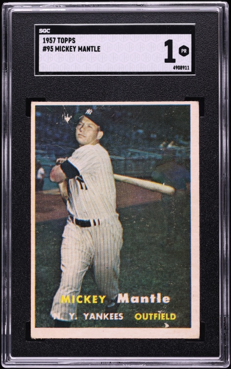 1957 Topps Mickey Mantle #95 SGC 1 PR