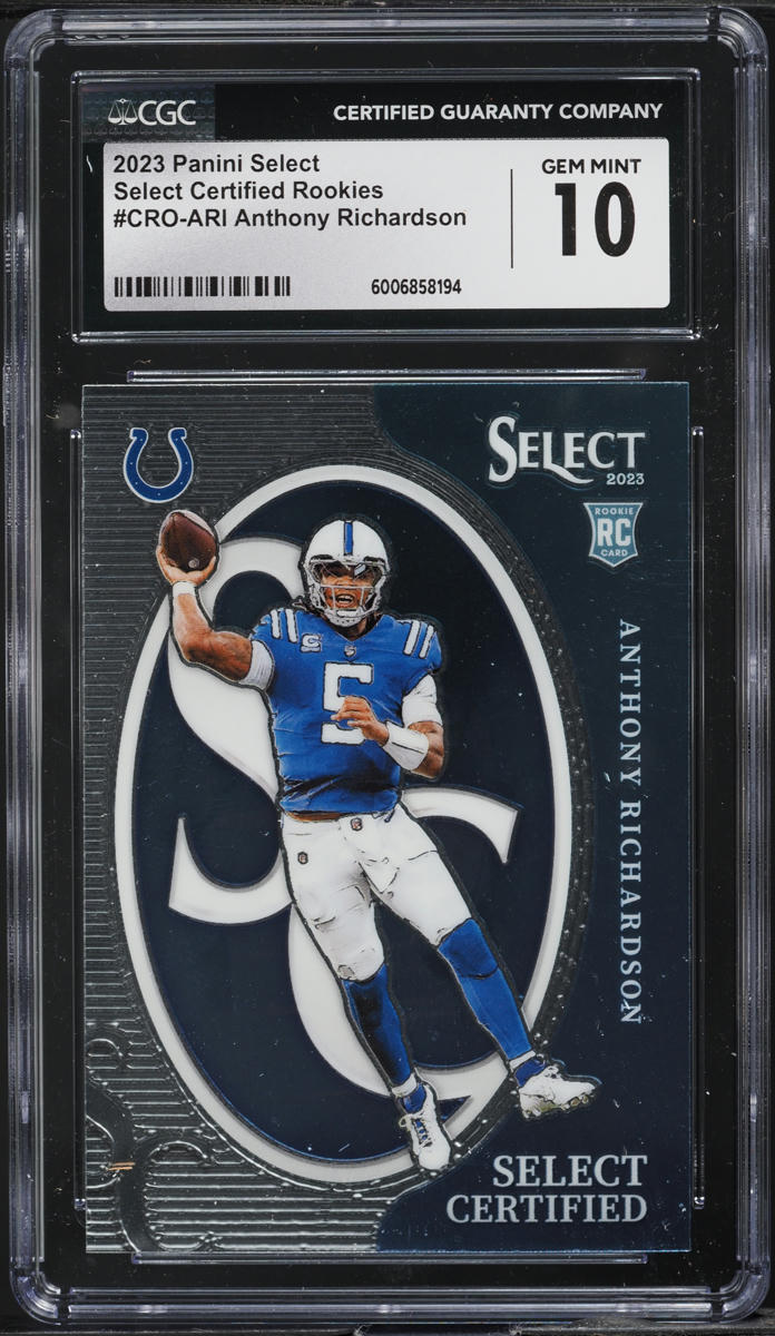 2023 Select Certified Anthony Richardson ROOKIE #CRO-ARI CGC 10 GEM MINT