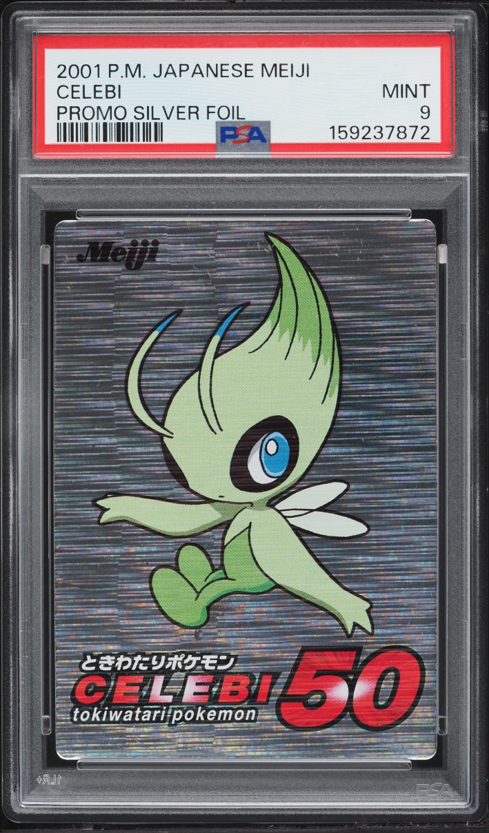 2001 Pokemon Japanese Meiji Promo Silver Foil Celebi PSA 9 MINT