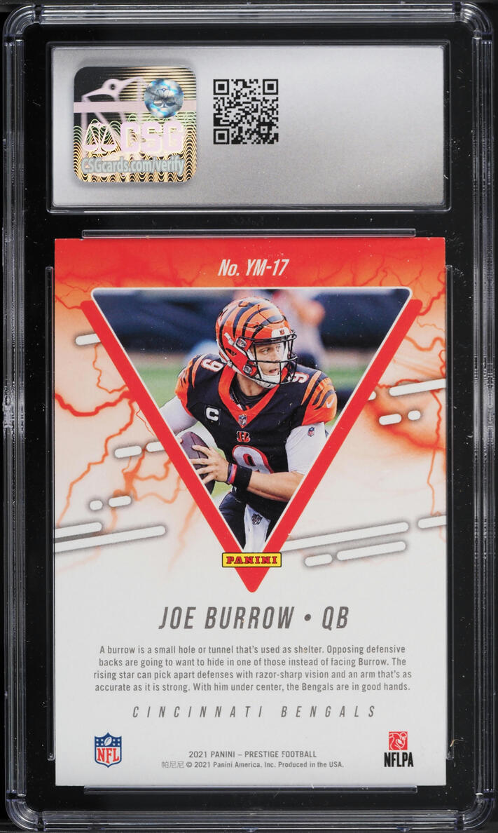 2021 Panini Prestige Youth Movement Joe Burrow #YM-17 CSG 9.5 MINT+
