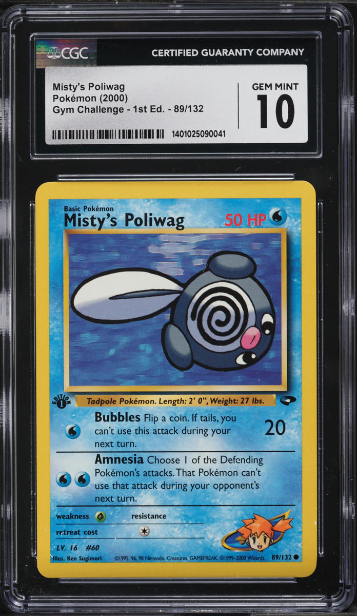 2000 Pokemon Gym Challenge 1st Edition Misty's Poliwag #89 CGC 10 GEM MINT - Main Image