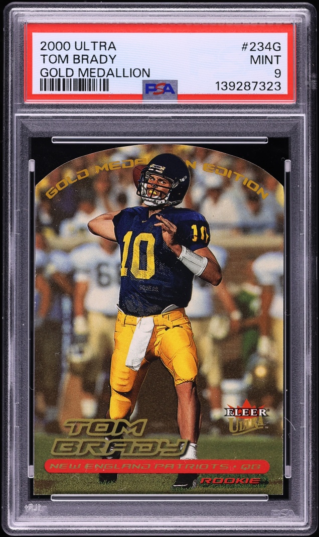 2000 Ultra Gold Medallion Die-Cut Tom Brady ROOKIE #234G PSA 9 MINT