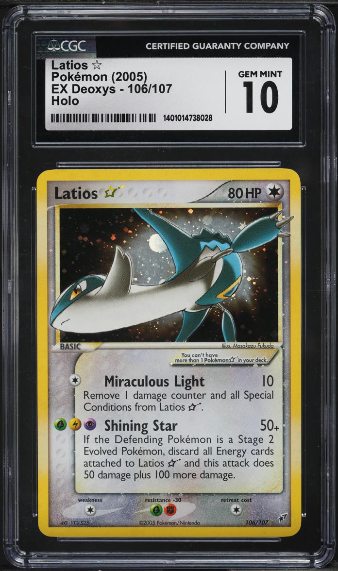 2005 Pokemon EX Deoxys Holo Latios Gold Star #106 CGC 10 GEM MINT