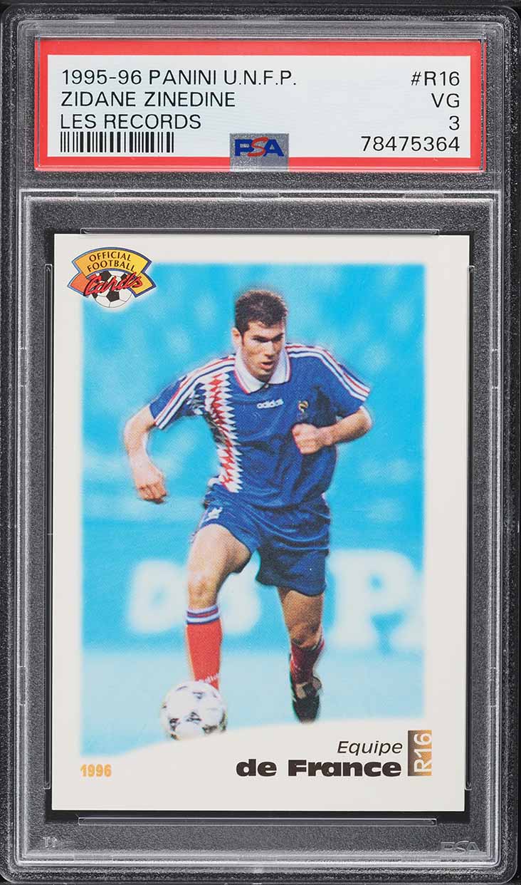 1995 Panini Foot Zinedine Zidane #62 SGC 7.5 NRMT+ on Fanatics Collect