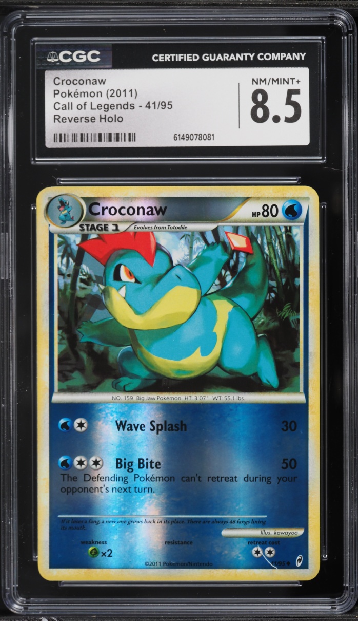 2011 Pokemon Call Of Legends Reverse Holo Croconaw #41 CGC 8.5 NM-MT+