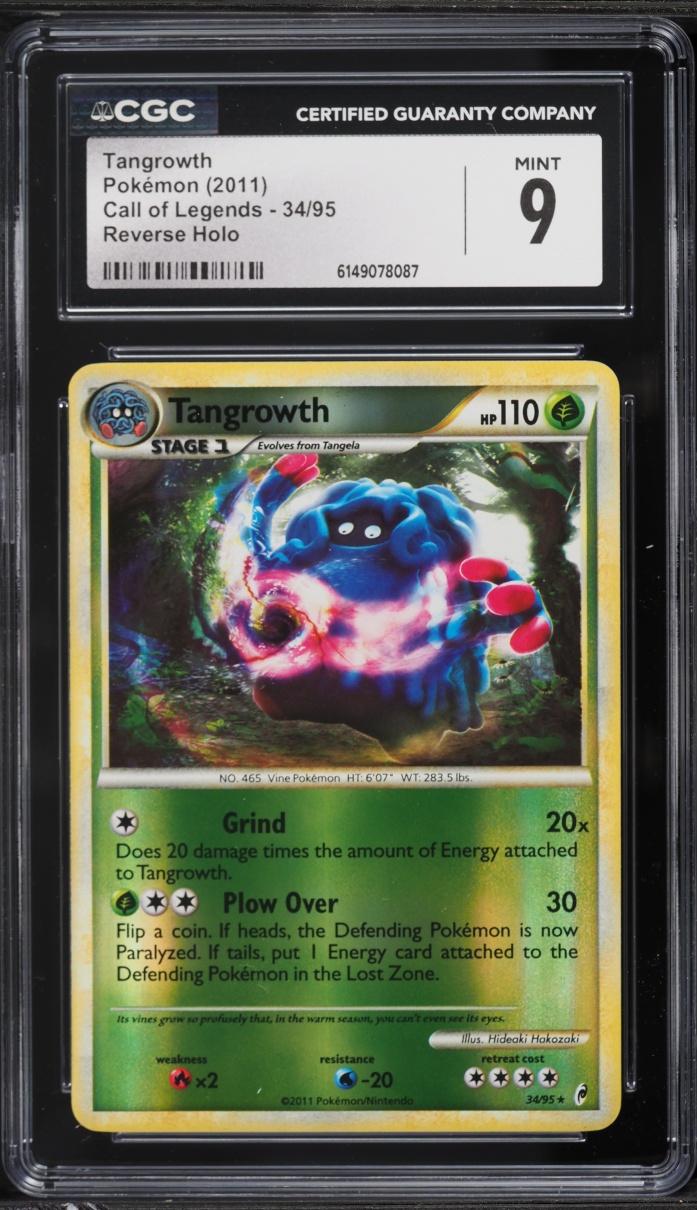 2011 Pokemon Call Of Legends Reverse Holo Tangrowth #34 CGC 9 MINT