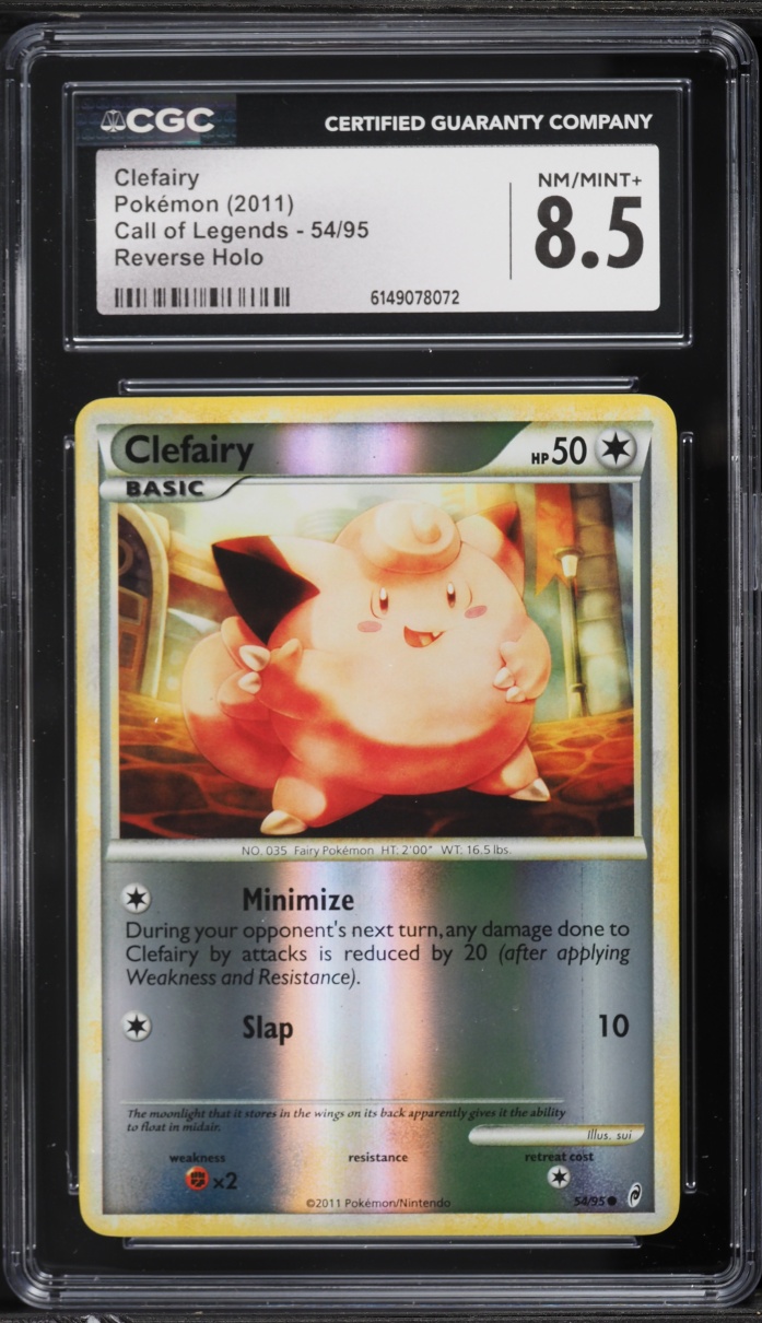 2011 Pokemon Call Of Legends Reverse Holo Clefairy #54 CGC 8.5 NM-MT+