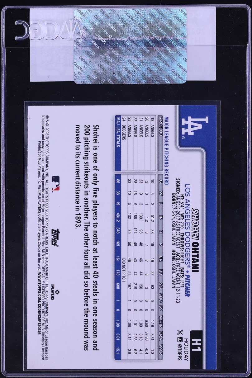 2025 Topps Holiday Shohei Ohtani #H1 CGC AUTH