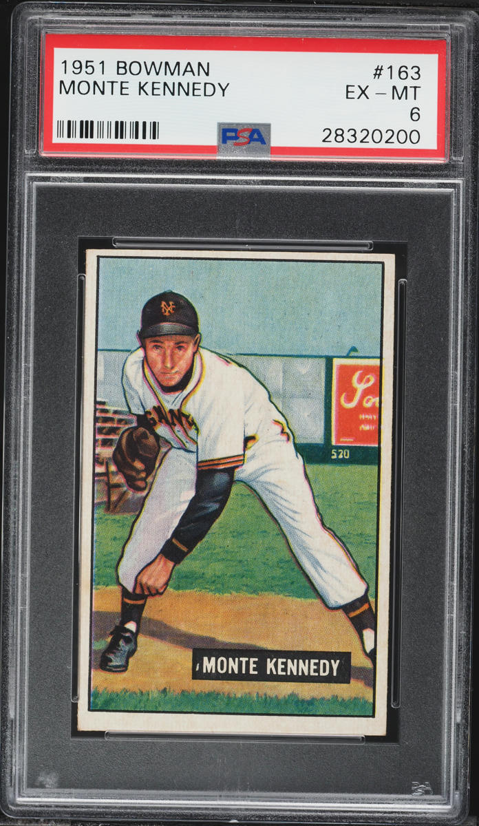 1951 Bowman Monte Kennedy #163 PSA 6 EXMT